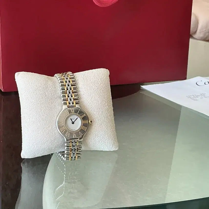 [BUNJANG] Cartier Must de Cartier 18k Dress Watch / 까르띠에 Must de Cartier 18k 여성용 드레스 워치