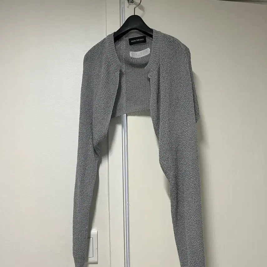 [BUNJANG] Nick&Nico Bolero Cardigan Gray / 닉앤니콜 볼레로 가디건 그레이 회색