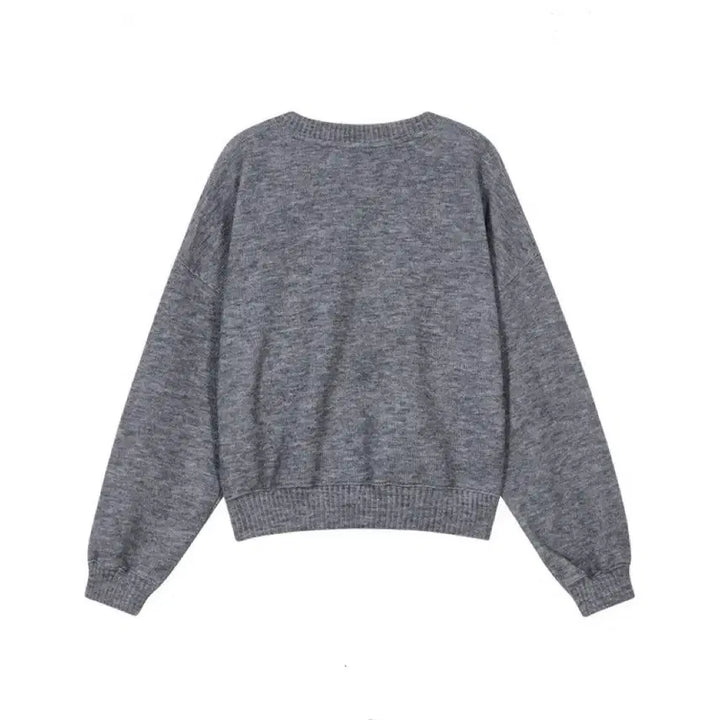[BUNJANG] DIANA Gray Sweatshirt / 샤무스 DIANA 스웻셔츠 스웨터 그레이컬러