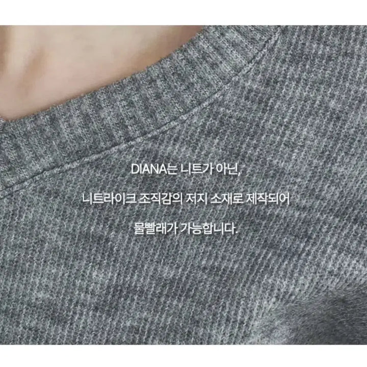 [BUNJANG] DIANA Gray Sweatshirt / 샤무스 DIANA 스웻셔츠 스웨터 그레이컬러