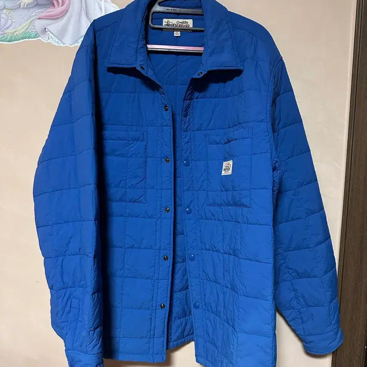 [BUNJANG] Stussy Quilted Fatigue Shirt - Blue - L / L)스투시 퀼티드 퍼티그 셔츠 블루
