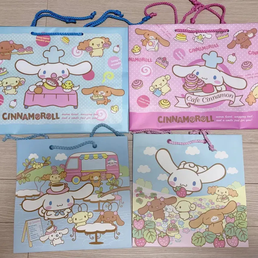 [BUNJANG] Sanrio Cinnamoroll Friends Mocha Chiffon Cappuccino Espresso Milk Shopping Bag / 고전문구 고전 시나모롤 프렌즈 모카 쉬폰 카푸치노 에스프레소 밀크 쇼핑백