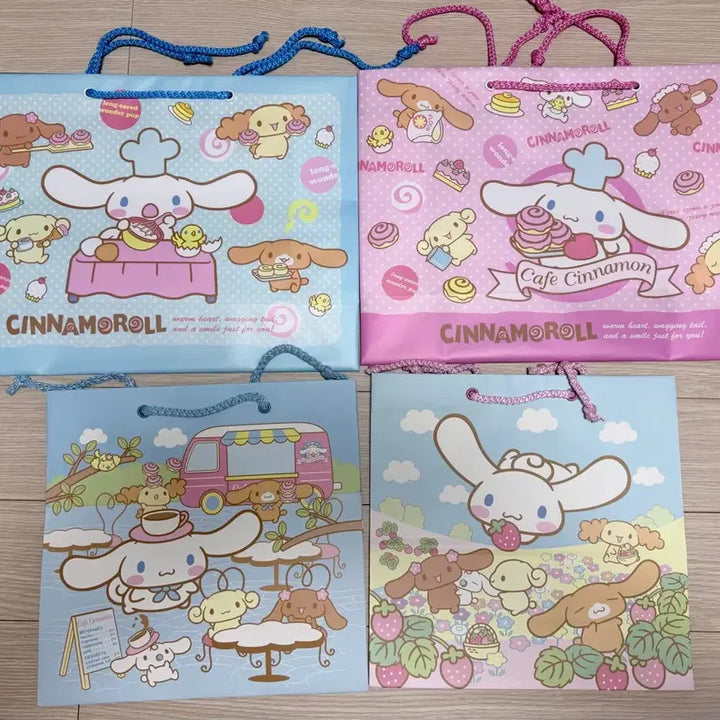 [BUNJANG] Sanrio Cinnamoroll Friends Mocha Chiffon Cappuccino Espresso Milk Shopping Bag / 고전문구 고전 시나모롤 프렌즈 모카 쉬폰 카푸치노 에스프레소 밀크 쇼핑백