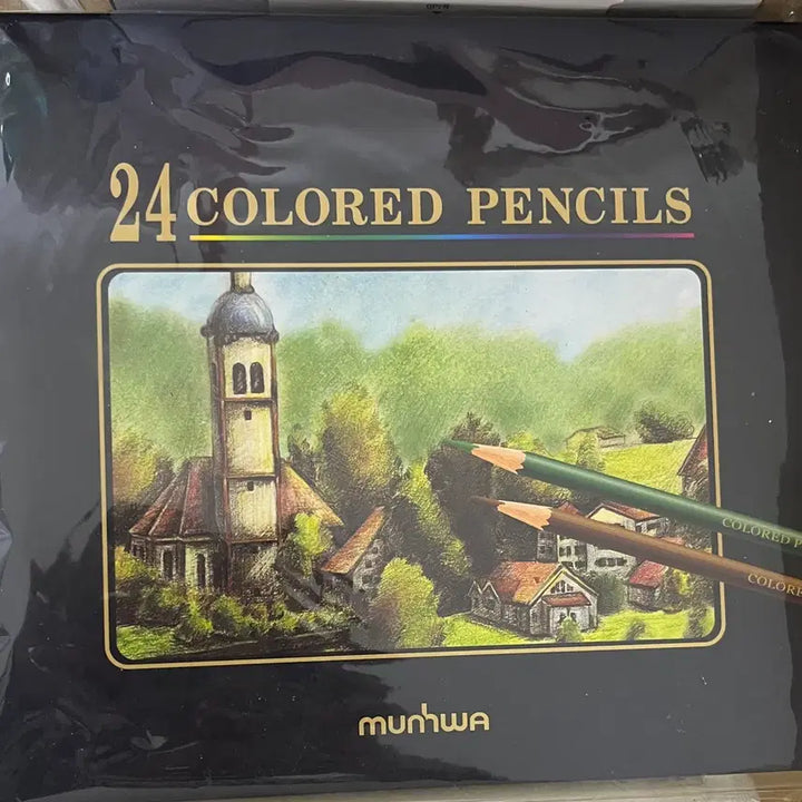 [BUNJANG] Color Pencil Set 24 Colors (Sealed) / [문화]색연필세트 24색(새상품)