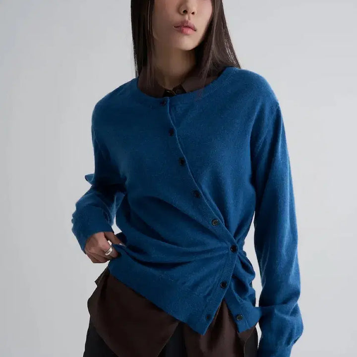 [BUNJANG] 8Seconds Blue Asymmetric Cardigan / 에잇세컨즈 언밸런스 가디건 블루