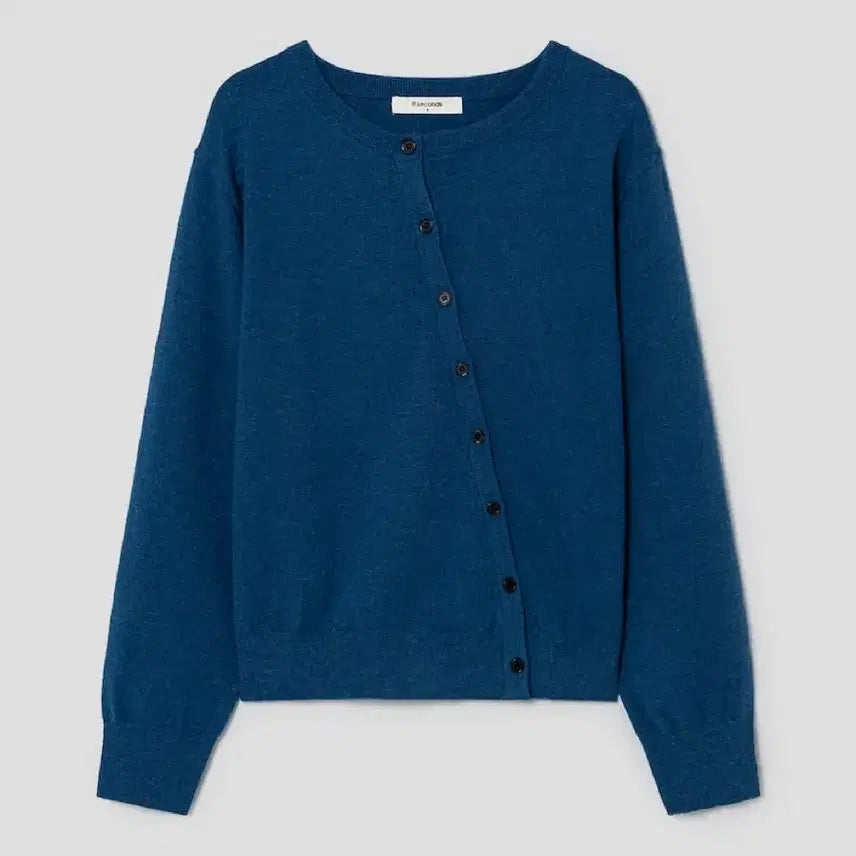 [BUNJANG] 8Seconds Blue Asymmetric Cardigan / 에잇세컨즈 언밸런스 가디건 블루