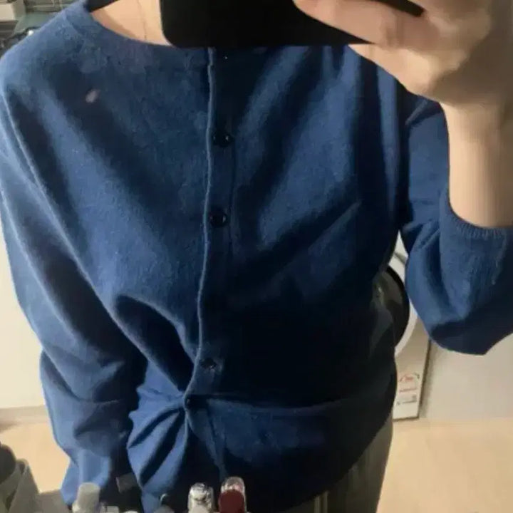 [BUNJANG] 8Seconds Blue Asymmetric Cardigan / 에잇세컨즈 언밸런스 가디건 블루