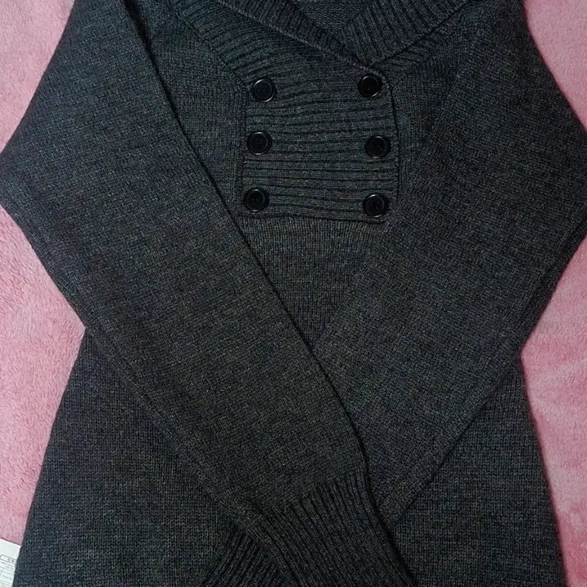 [BUNJANG] Y2K Dark Gray Three-Button Knit Top / y2k 쓰리버튼 다크 그레이 니트