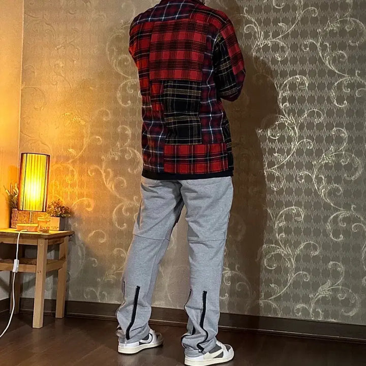 [BUNJANG] Human Made Crazy Check Long Sleeve Shirt Red / M) 휴먼메이드 크레이지 체크 롱슬리브 셔츠 레드