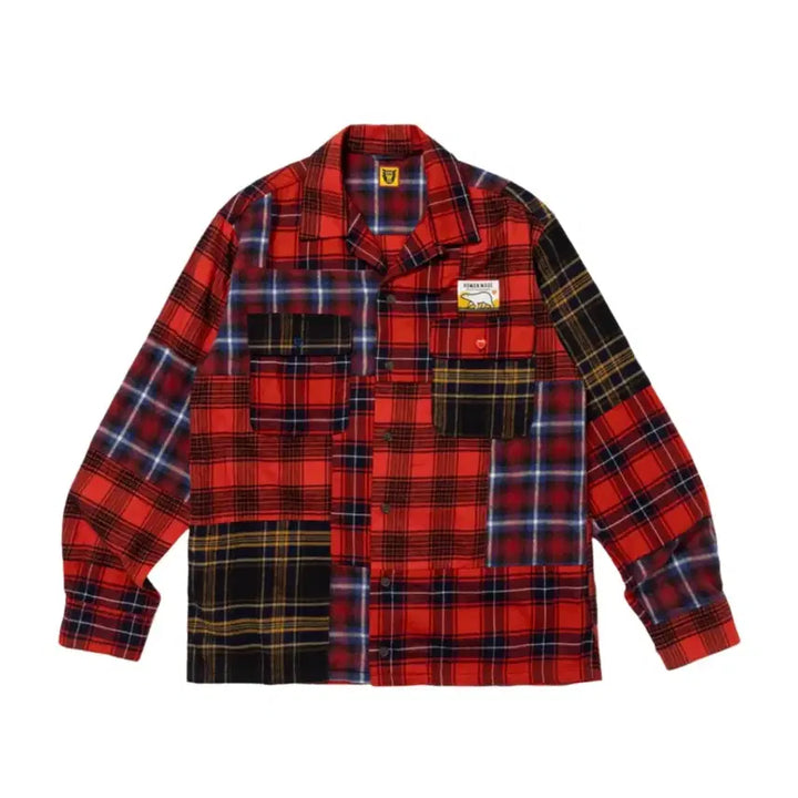 [BUNJANG] Human Made Crazy Check Long Sleeve Shirt Red / M) 휴먼메이드 크레이지 체크 롱슬리브 셔츠 레드