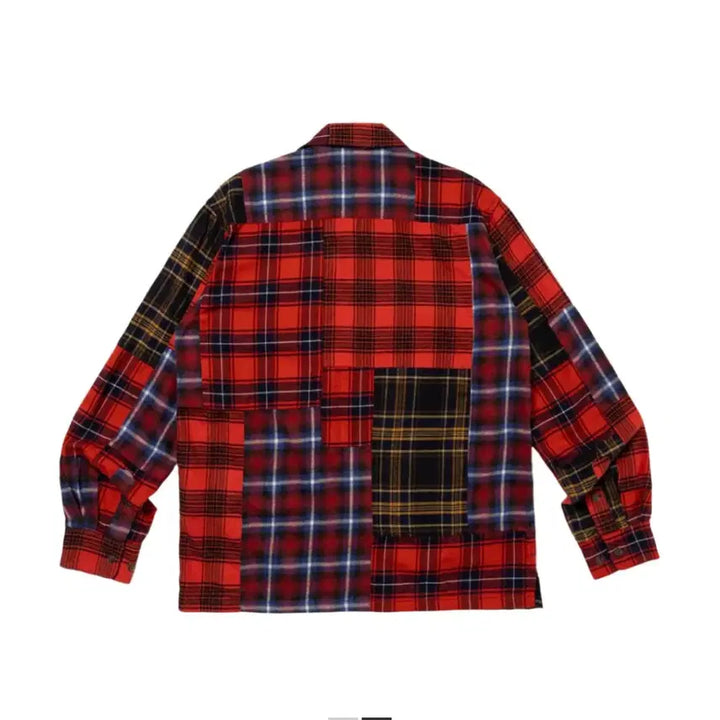 [BUNJANG] Human Made Crazy Check Long Sleeve Shirt Red / M) 휴먼메이드 크레이지 체크 롱슬리브 셔츠 레드