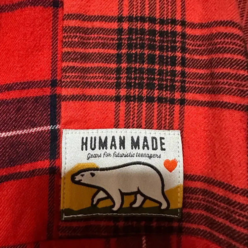 [BUNJANG] Human Made Crazy Check Long Sleeve Shirt Red / M) 휴먼메이드 크레이지 체크 롱슬리브 셔츠 레드