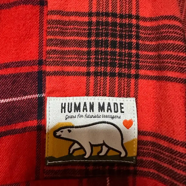 [BUNJANG] Human Made Crazy Check Long Sleeve Shirt Red / M) 휴먼메이드 크레이지 체크 롱슬리브 셔츠 레드