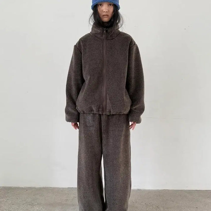 [BUNJANG] NCT Nothing Everything Reversible Fleece Jacket Brown / 낫띵에브리띵 리버시블 플리스자켓 브라운