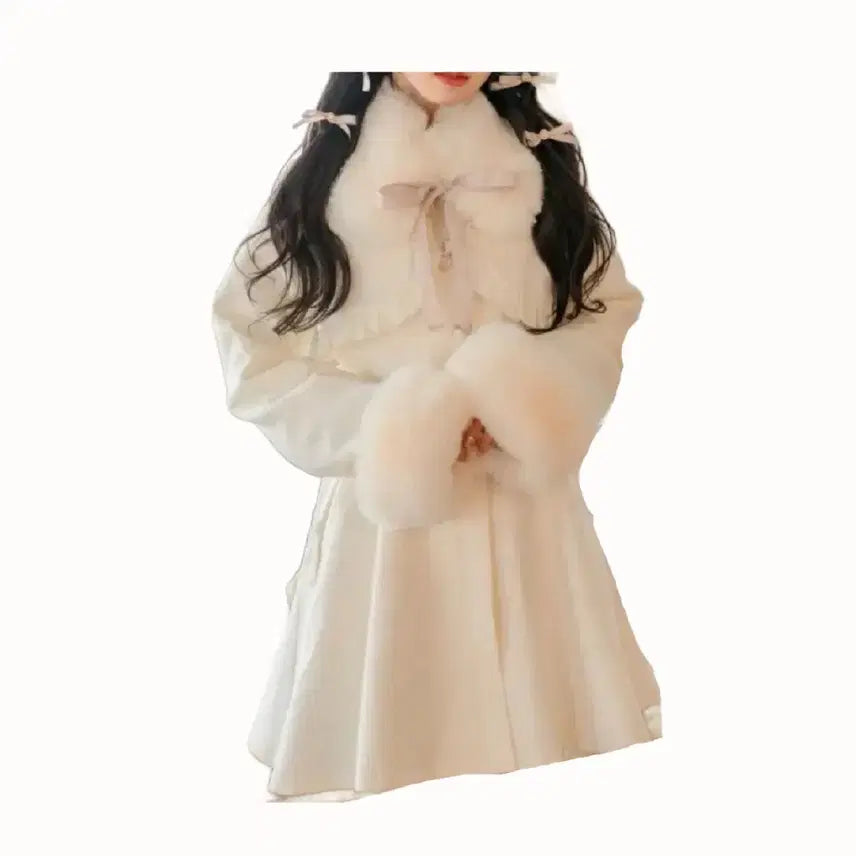 [BUNJANG] Logita Fur Cape Coat / 로지타 퍼 케이프 코트