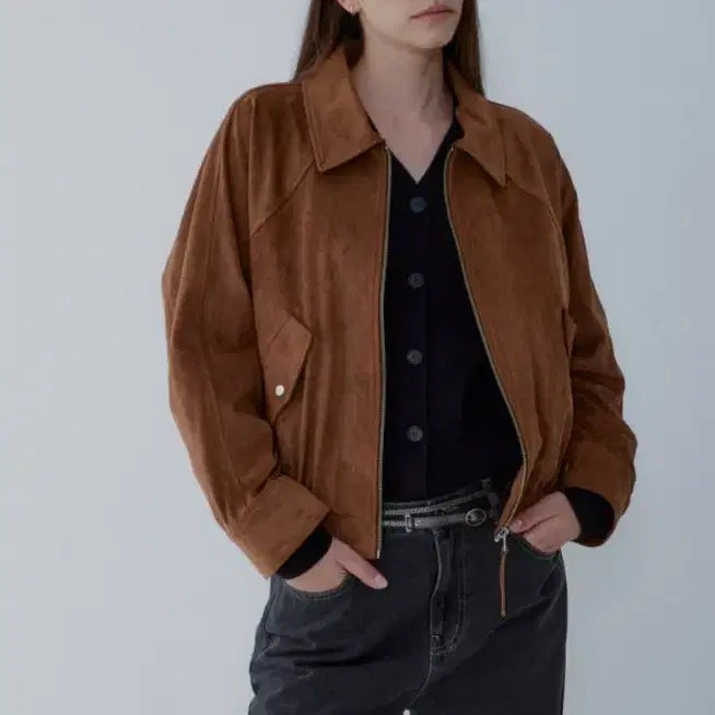 [BUNJANG] VOV Synthetic Suede Blouson Jacket / [새상품]보브(VOV) 신세틱 스웨이드 블루종 점퍼(2025신상)