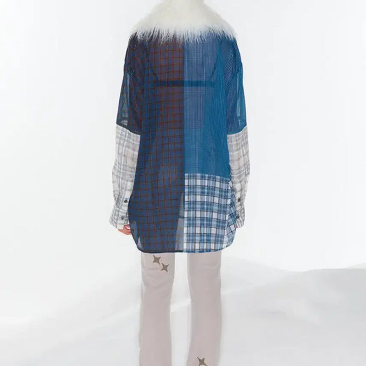 [BUNJANG] Open Y Y Mixed Check Shirt - Green / 오픈와이와이 MIXED CHECK SHIRT 그린