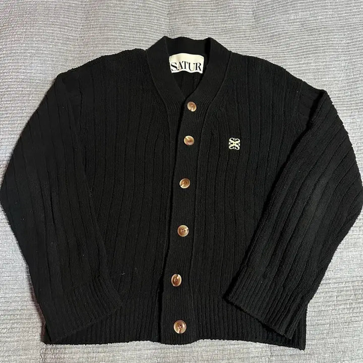 [BUNJANG] Seter Faro Boucle Cardigan - Black / (L) 세터 파로 부클 가디건 블랙