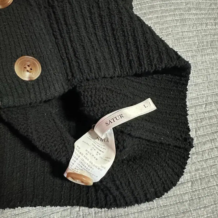 [BUNJANG] Seter Faro Boucle Cardigan - Black / (L) 세터 파로 부클 가디건 블랙