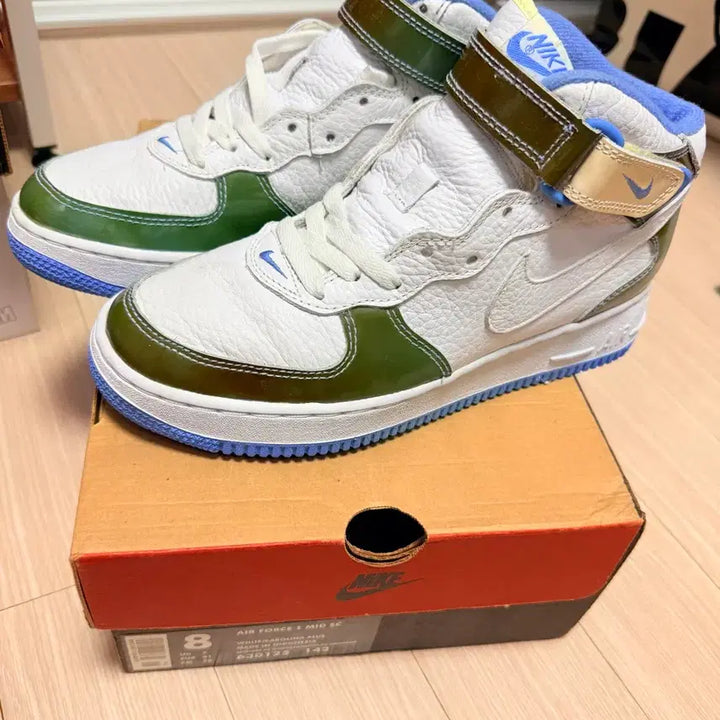 [BUNJANG] Nike Air Force Mid 1995 Honey Burst Carolina Blue Sneaker / [260] 1995년 나이키 에어포스 미드 허니버스 케롤라이나 블루