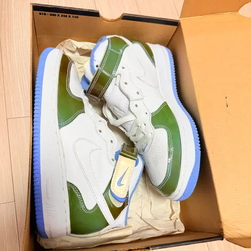 [BUNJANG] Nike Air Force Mid 1995 Honey Burst Carolina Blue Sneaker / [260] 1995년 나이키 에어포스 미드 허니버스 케롤라이나 블루