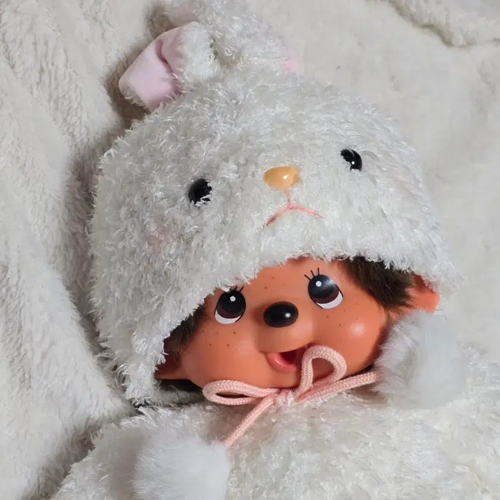 [BUNJANG] Retro Monchhichi Rabbit L Doll / 레어 레트로 몬치치 토끼 L (무배)