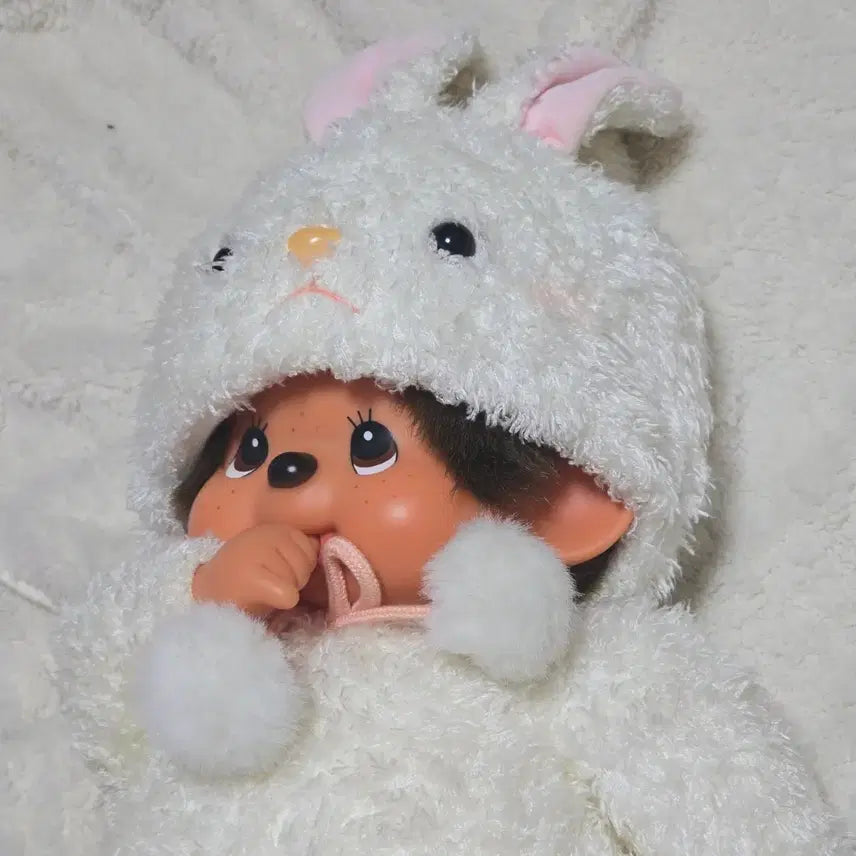 [BUNJANG] Retro Monchhichi Rabbit L Doll / 레어 레트로 몬치치 토끼 L (무배)