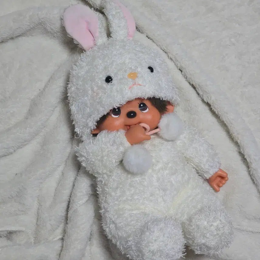 [BUNJANG] Retro Monchhichi Rabbit L Doll / 레어 레트로 몬치치 토끼 L (무배)
