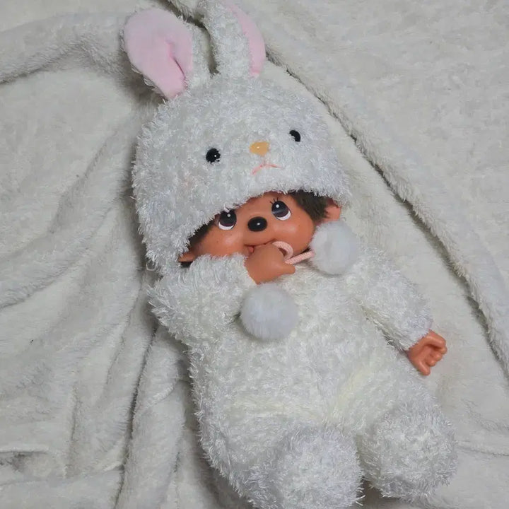 [BUNJANG] Retro Monchhichi Rabbit L Doll / 레어 레트로 몬치치 토끼 L (무배)