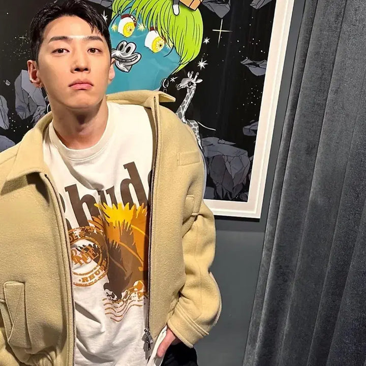 [BUNJANG] ESTIU Layered Panel Short Jacket (Beige) / 에스티유 레이어드 패널 숏자켓 L