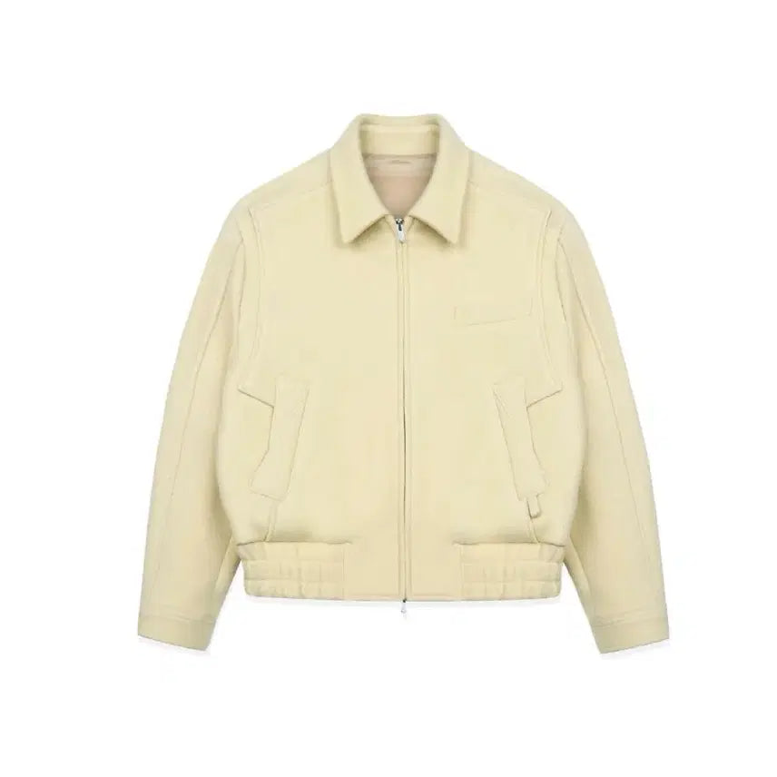 [BUNJANG] ESTIU Layered Panel Short Jacket (Beige) / 에스티유 레이어드 패널 숏자켓 L