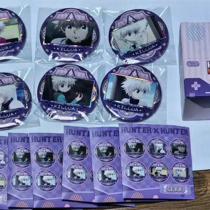 [BUNJANG] Hunter x Hunter Killua 6-Piece Full Set Can Badges / 헌터x헌터 GAME 시리즈 키르아 캔뱃지 6종 풀셋 (65mm)
