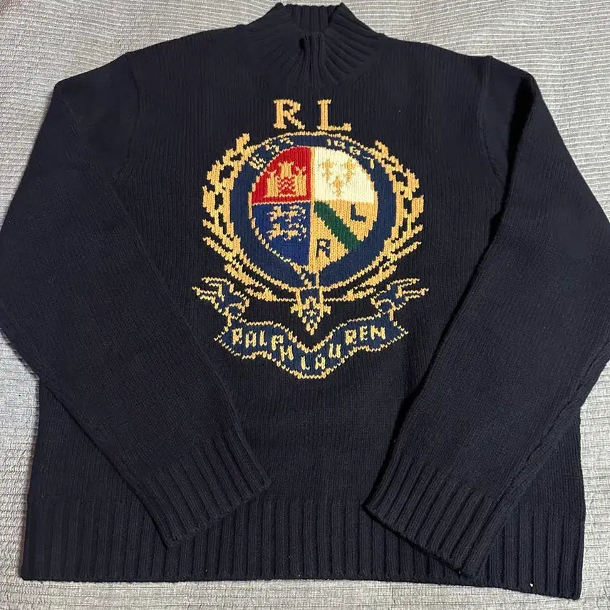 [BUNJANG] Polo Crest Mock Neck Knit Sweater / (2XL) 폴로 크레스트 모크넥 니트