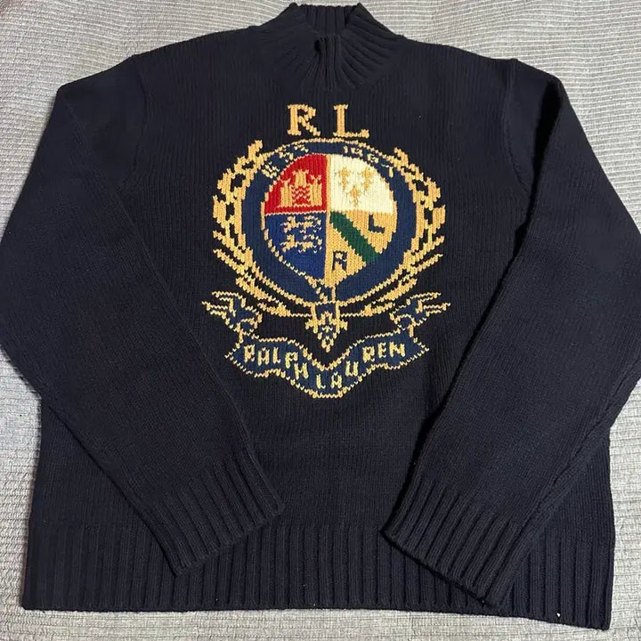 [BUNJANG] Polo Crest Mock Neck Knit Sweater / (2XL) 폴로 크레스트 모크넥 니트