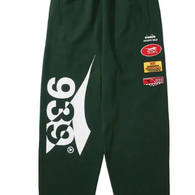 [BUNJANG] Archive Bold x Diadora Racing Sweat Pants Green L / 아카이브 볼드 X 디아도라 레이싱 스웻 팬츠 그린 L
