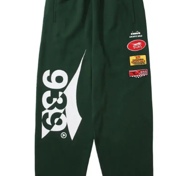 [BUNJANG] Archive Bold x Diadora Racing Sweat Pants Green L / 아카이브 볼드 X 디아도라 레이싱 스웻 팬츠 그린 L