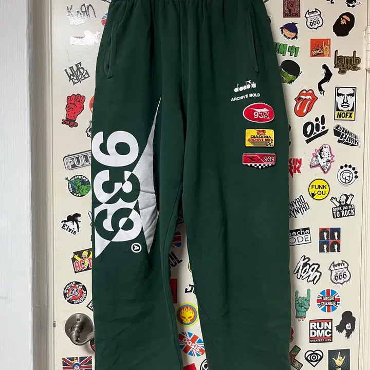 [BUNJANG] Archive Bold x Diadora Racing Sweat Pants Green L / 아카이브 볼드 X 디아도라 레이싱 스웻 팬츠 그린 L