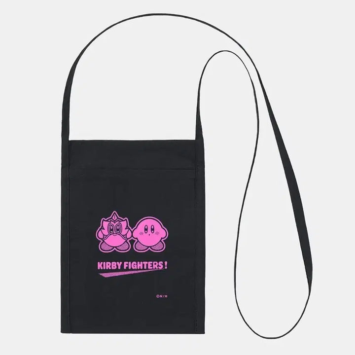 [BUNJANG] Kirby Fighters 2 Mini Crossbody Bag / 별의 커비 파이터즈2 미니 크로스백/검정/핑크/분홍/가방/여행/파우치