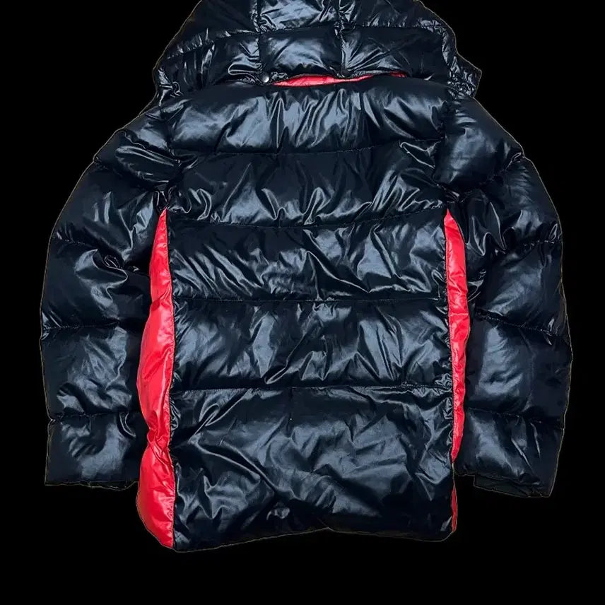 [BUNJANG] Polo Big Pony Black/Red Padded Jacket / 폴로 빅포니 유광 검빨패딩