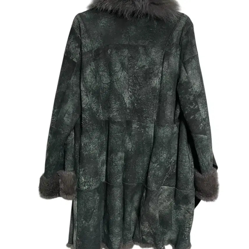 [BUNJANG] Vintage Suede Real Fur Jacket Long Coat / JPN 스웨이드 리얼 퍼자켓 롱코트 다크웨어오네갸루락시크그런지펑크고스고딕