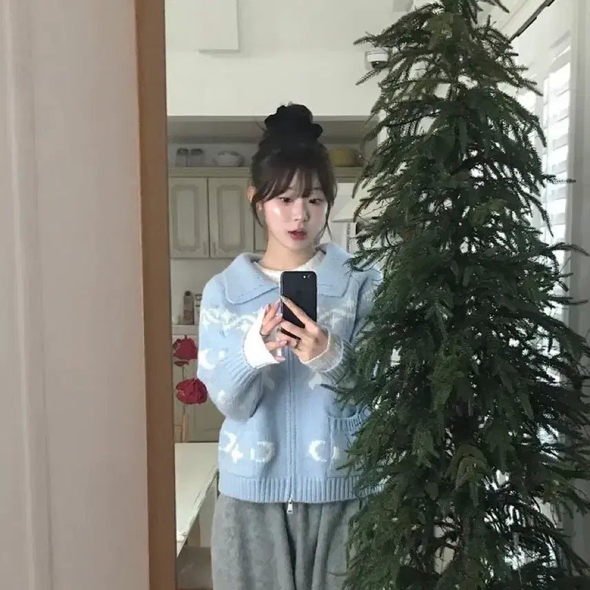 [BUNJANG] Mini Foe Rabbit Vintage Knit Zip-up / 미니포에 래빗 빈티지 니트집업 wool 20%