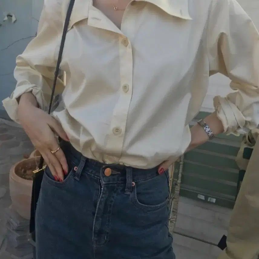 [BUNJANG] Sienne Amber Blouse - Cream / 시엔느 앰버 블라우스 크림