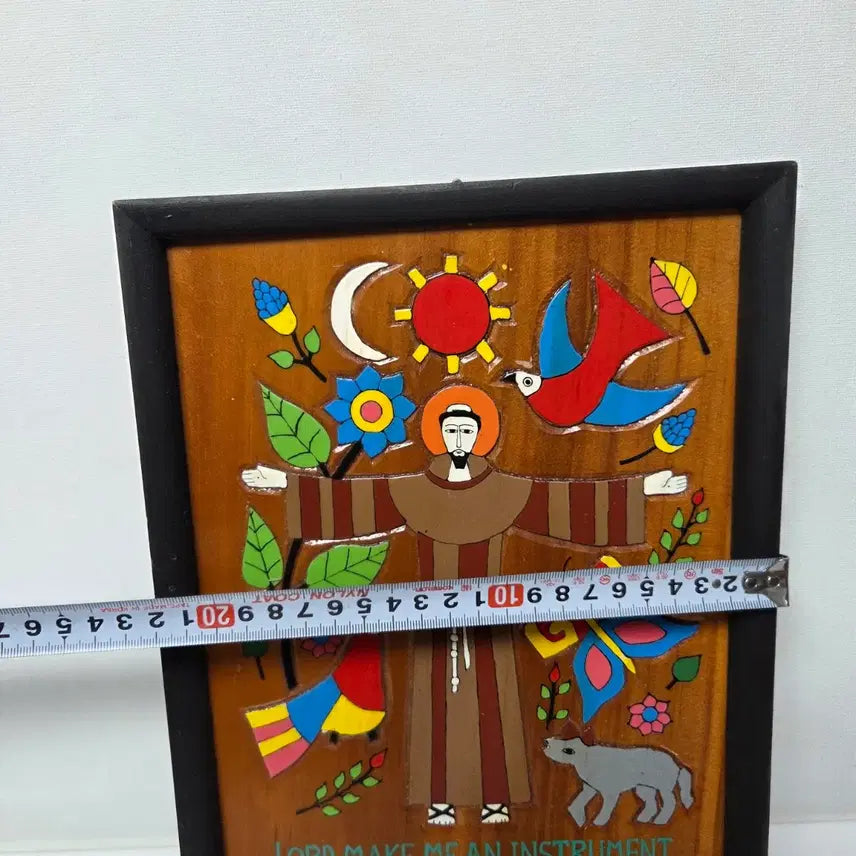 [BUNJANG] 1970s El Salvador Jesus Wood Carving Frame / 70년대 엘살바도르 가톨릭 예수님 나무조각 액자 성물