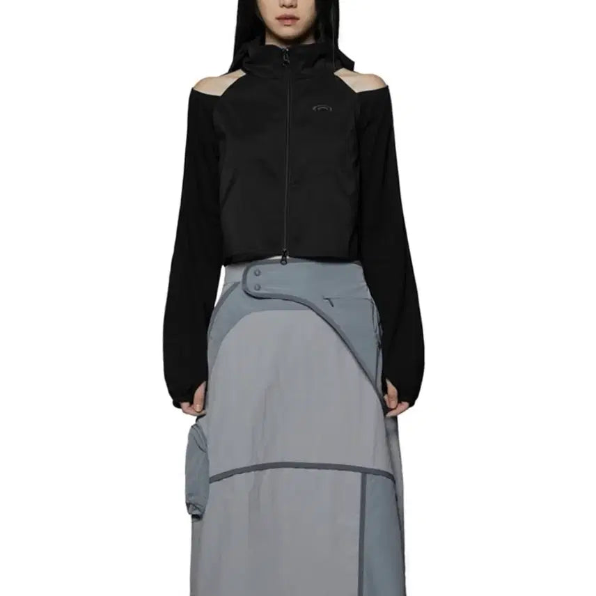 [BUNJANG] Art of Field Off-Shoulder Hooded Jacket / 아트오브필드 오프숄더 후드 자켓