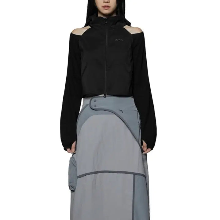 [BUNJANG] Art of Field Off-Shoulder Hooded Jacket / 아트오브필드 오프숄더 후드 자켓