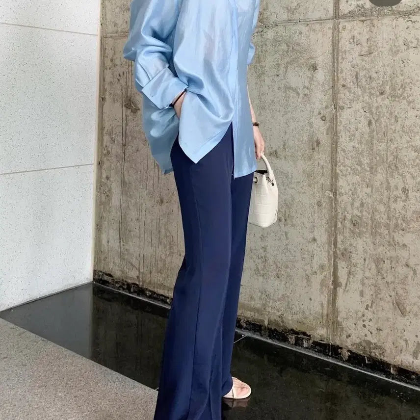 [BUNJANG] Bootcut Slacks Navy Medium / 부츠컷 슬랙스 네이비 미듐