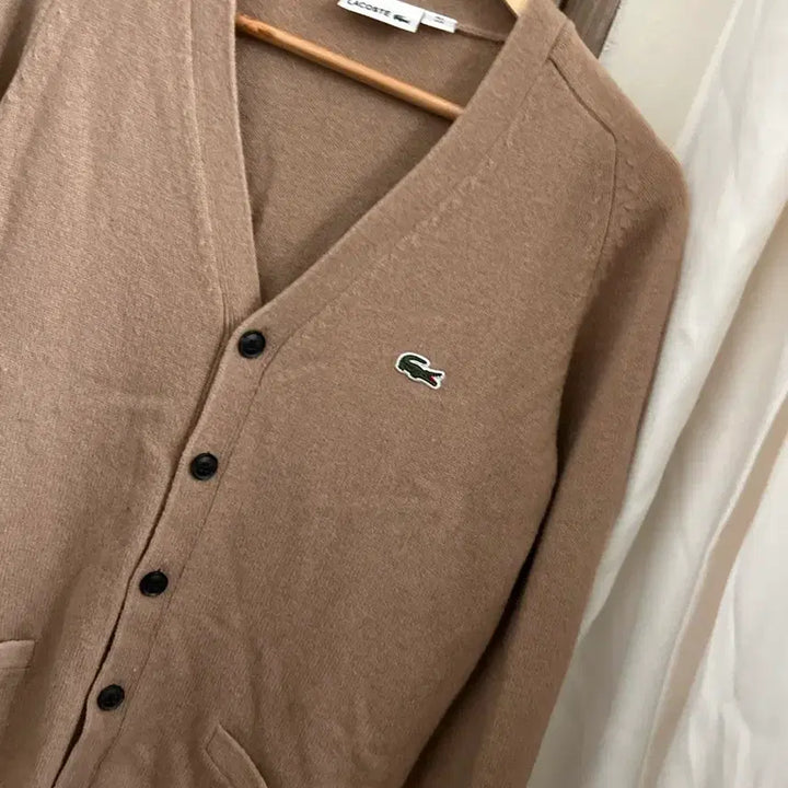 [BUNJANG] Lacoste Brown Pocket Cardigan / 정품 라코스테 브라운 포켓가디건:) 희귀 빈티지 ㅠㅠ