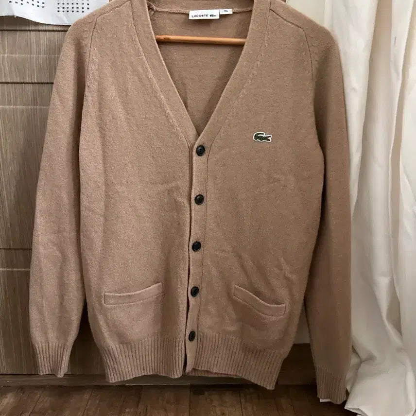[BUNJANG] Lacoste Brown Pocket Cardigan / 정품 라코스테 브라운 포켓가디건:) 희귀 빈티지 ㅠㅠ