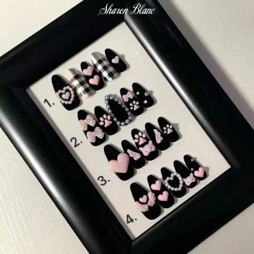 [BUNJANG] Pink Angelcore Nail Tips (14 Shapes) / *할인가* 무광 핑크 양산형 지뢰계 엔젤코어 네일팁 / 14종 쉐입