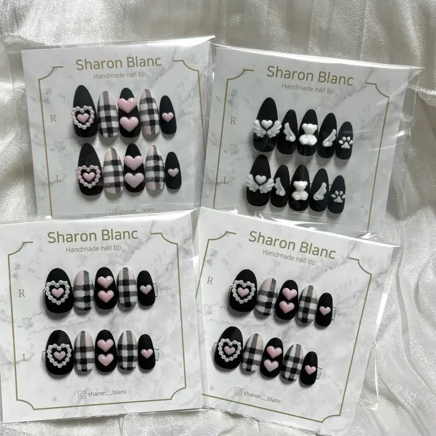 [BUNJANG] Pink Angelcore Nail Tips (14 Shapes) / *할인가* 무광 핑크 양산형 지뢰계 엔젤코어 네일팁 / 14종 쉐입